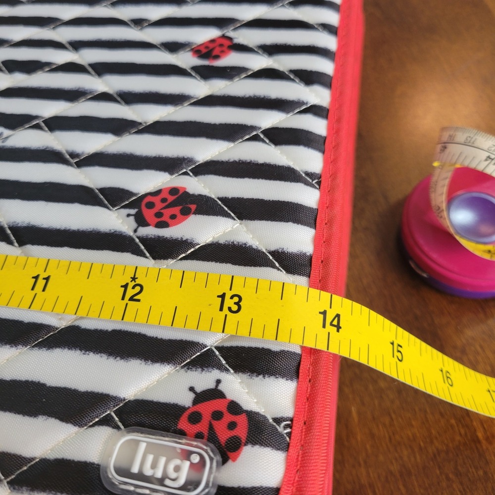 LUG Flatbed 2 Collapsible Multi-Purpose Organizer Ladybugs Striped 22X12 NEW - Picture 14 of 16